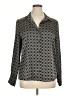 Halogen 100% Polyester Gray Long Sleeve Blouse Size XL - photo 1