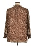 Haver 100% Polyester Animal Print Brown Long Sleeve Blouse Size 1X - photo 2