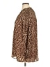 Haver 100% Polyester Animal Print Brown Long Sleeve Blouse Size 1X - photo 5