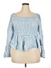 Torrid Blue 3/4 Sleeve Blouse Size 2X Plus (2) - photo 1