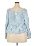 Torrid Blue 3/4 Sleeve Blouse Size 2X Plus (2) - photo 2