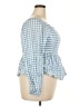 Torrid Blue 3/4 Sleeve Blouse Size 2X Plus (2) - photo 4