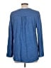 J. McLaughlin 100% Linen Blue Long Sleeve Blouse Size L - photo 2