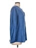 J. McLaughlin 100% Linen Blue Long Sleeve Blouse Size L - photo 4
