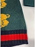 Gucci 100% Wool Animal Print Graphic Jacquard Green teddy bear pullover sweater Size 10 - photo 4