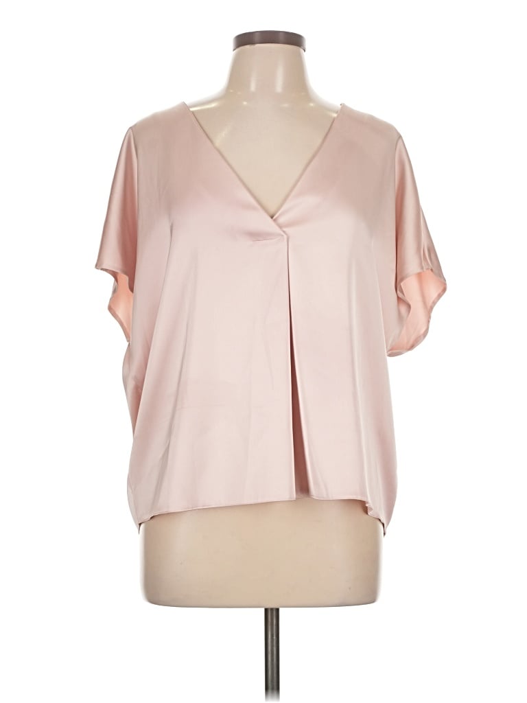 Pre-owned Zara Short Sleeve Blouse In Pink