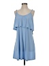 Express Solid Blue Casual Dress Size S - photo 1