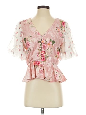 Hemant & Nandita Short Sleeve Blouse (view 1)