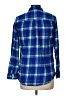 Express 100% Cotton Plaid Blue Long Sleeve Button-Down Shirt Size M - photo 2