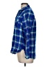 Express 100% Cotton Plaid Blue Long Sleeve Button-Down Shirt Size M - photo 5