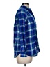 Express 100% Cotton Plaid Blue Long Sleeve Button-Down Shirt Size M - photo 4
