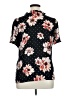 Maurices 100% Polyester Floral Black Short Sleeve Blouse Size XL - photo 2