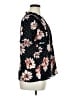 Maurices 100% Polyester Floral Black Short Sleeve Blouse Size XL - photo 4