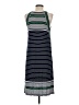 Max Studio Stripes Blue Casual Dress Size S - photo 2