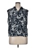 Gloria Vanderbilt Blue Sleeveless Button-Down Shirt Size XL - photo 1
