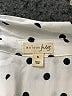 Maison Jules 100% Rayon Polka Dots White Long Sleeve Blouse Size XL - photo 7