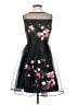 Assorted Brands 100% Polyester Floral Black Cocktail Dress Size S - photo 2
