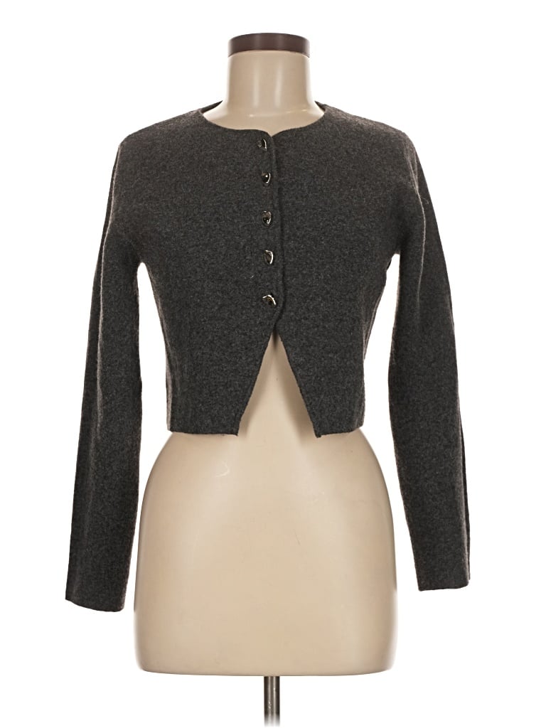 Pre-owned Zara Cardigan Sweater In Gray
