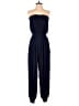 Zara 100% Polyester Solid Blue Jumpsuit Size S - photo 1