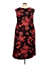 Connected Apparel Floral Red Cocktail Dress Size 22 - photo 1