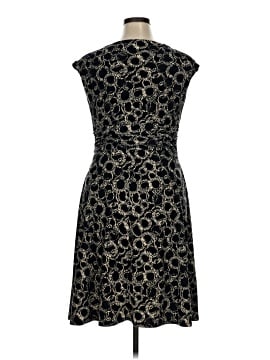chaps black and white dress Long Sleeve Logo Dress Black