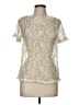 Ann Taylor LOFT Ivory Short Sleeve Top Size M - photo 1