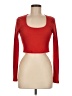 Bar III Red Long Sleeve Top Size M - photo 1