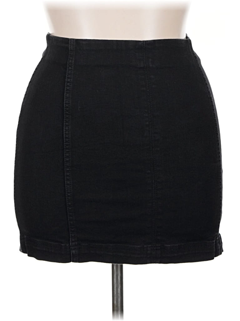 Pre-owned Wild Fable Denim Skirt In Black