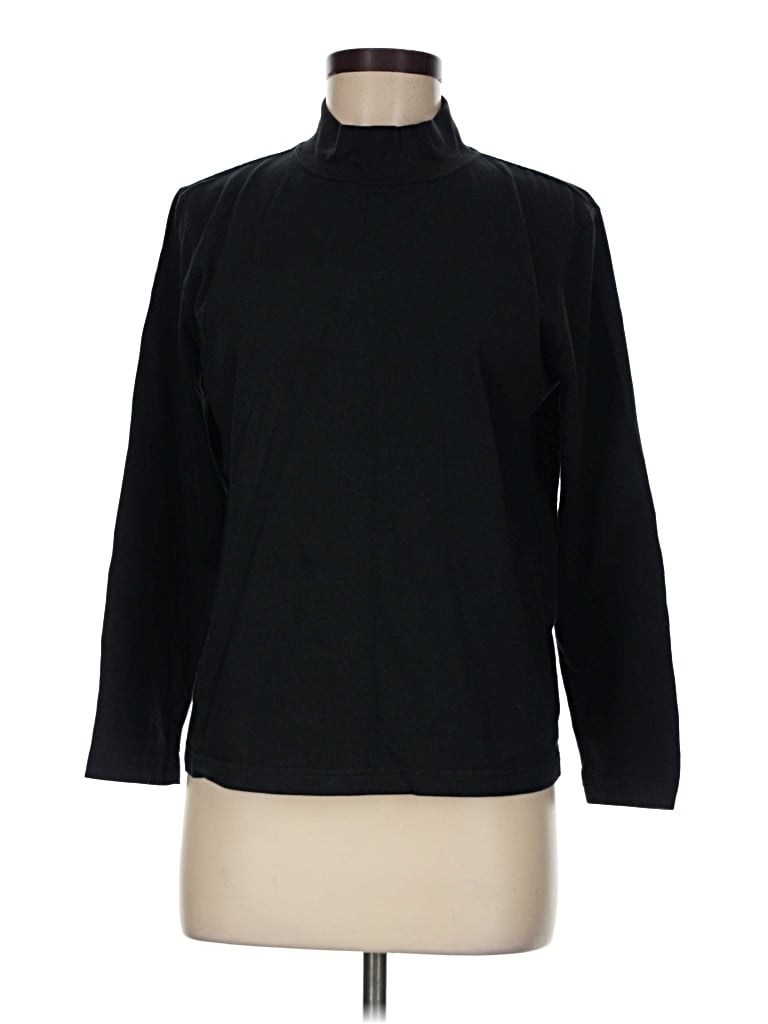 Pre-owned Christopher & Banks Long Sleeve Turtleneck In Black