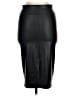 Simlu Solid Black Faux Leather Skirt Size M - photo 2