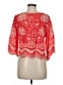 Solitaire 100% Rayon Red 3/4 Sleeve Blouse Size M - photo 2