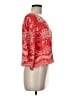 Solitaire 100% Rayon Red 3/4 Sleeve Blouse Size M - photo 4