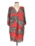 Glam Paisley Red Casual Dress Size L - photo 1