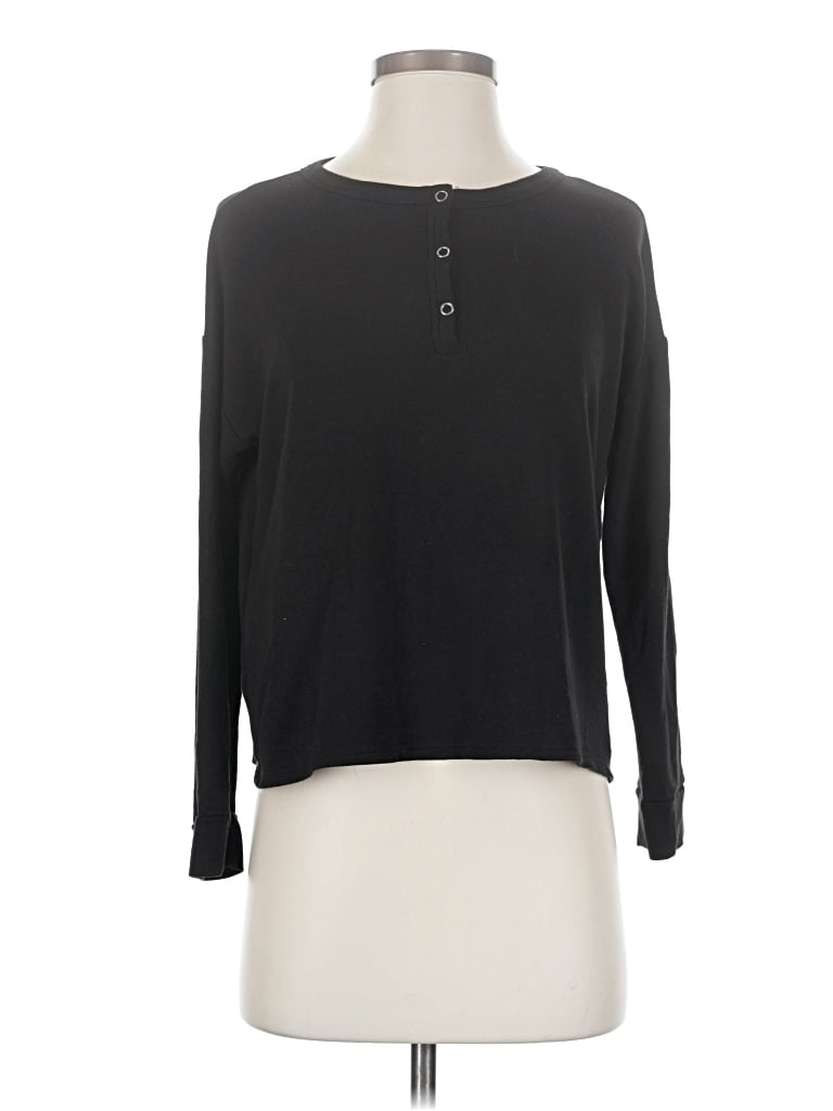 Pre-owned Tresics Long Sleeve Henley Shirt In Black