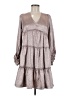 Oddi Print Multi Color Gray Casual Dress Size M - photo 1