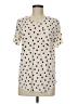 Assorted Brands Polka Dots Ivory Short Sleeve Top Size M - photo 1