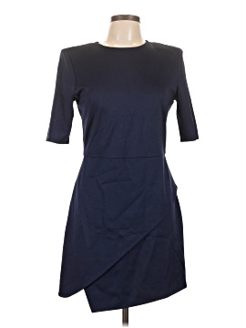alice and olivia navy blue dress Alice + Olivia Ruffle Slip Dress Etta Navy Crepe Size Small Mini Dress   Celebrity Owned