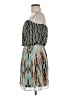 Guess 100% Polyester Print Teal Cocktail Dress Size 8 - photo 5