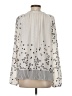 Gap Silver Long Sleeve Blouse Size S - photo 2