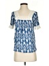 Alya 100% Rayon Blue Short Sleeve Blouse Size XS - photo 1