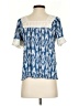 Alya 100% Rayon Blue Short Sleeve Blouse Size XS - photo 2