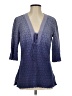 Athleta 100% Cotton Blue 3/4 Sleeve Blouse Size S - photo 1