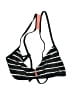 Perry Ellis Stripes Black Swimsuit Top Size 8 - photo 1