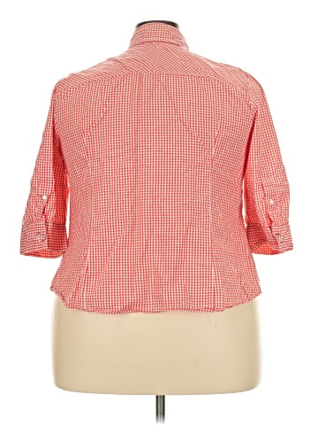 Liz & Co. 3/4 Sleeve Button-Down Shirt (view 2)