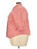 Liz & Co. Checkered-gingham Red 3/4 Sleeve Button-Down Shirt Size 3X - photo 5