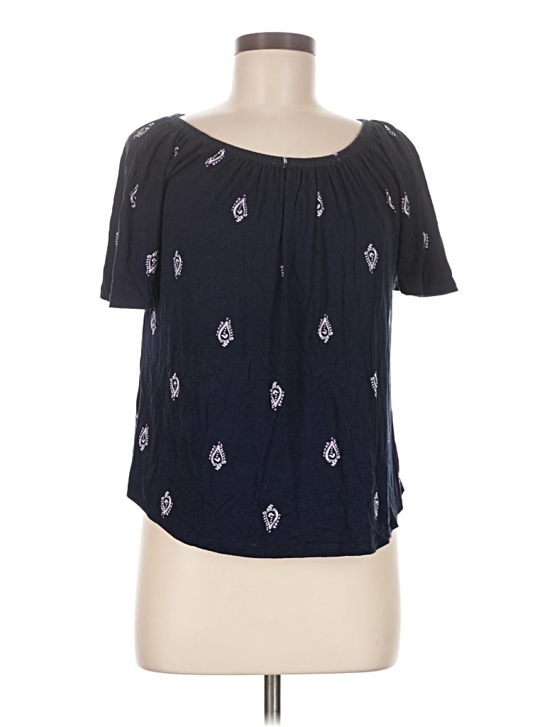 Pre-owned Style & Co Short Sleeve Blouse In Blue