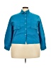 Schrotter Sacks Color Block Teal Blue 3/4 Sleeve Button-Down Shirt Size 5X - photo 1