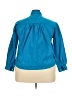 Schrotter Sacks Color Block Teal Blue 3/4 Sleeve Button-Down Shirt Size 5X - photo 2