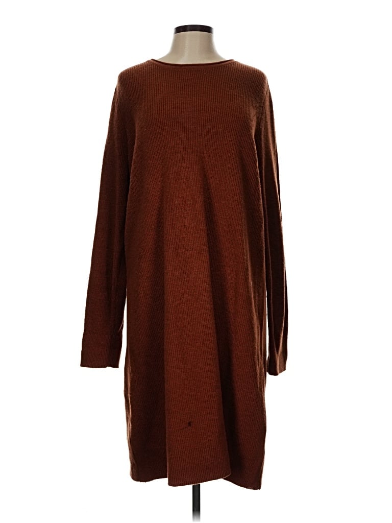 Pre-owned Jjill Casual Dress In Brown