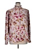 Express 100% Polyester Floral Silver Long Sleeve Blouse Size XL - photo 1